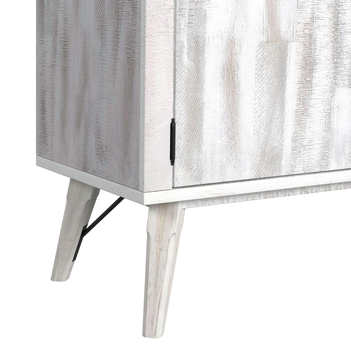 Rogen Rustic Buffet & Hutch with LED in Rustic White