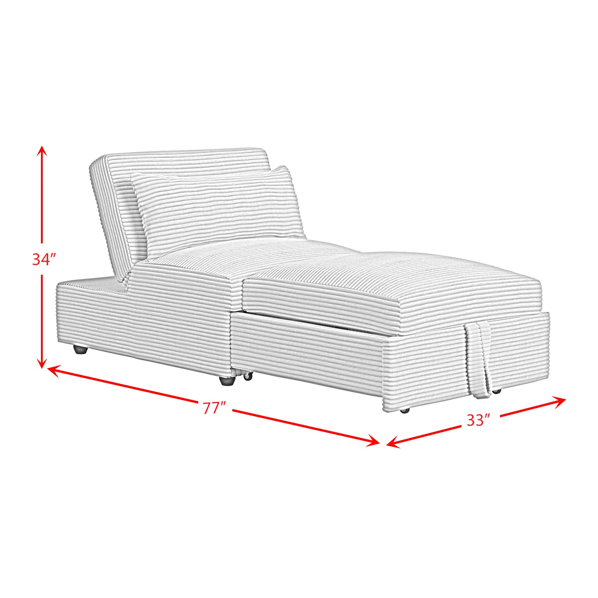 Pluto Chair with kidney pillow, Klik Klak and Pop up in Coronado Grey