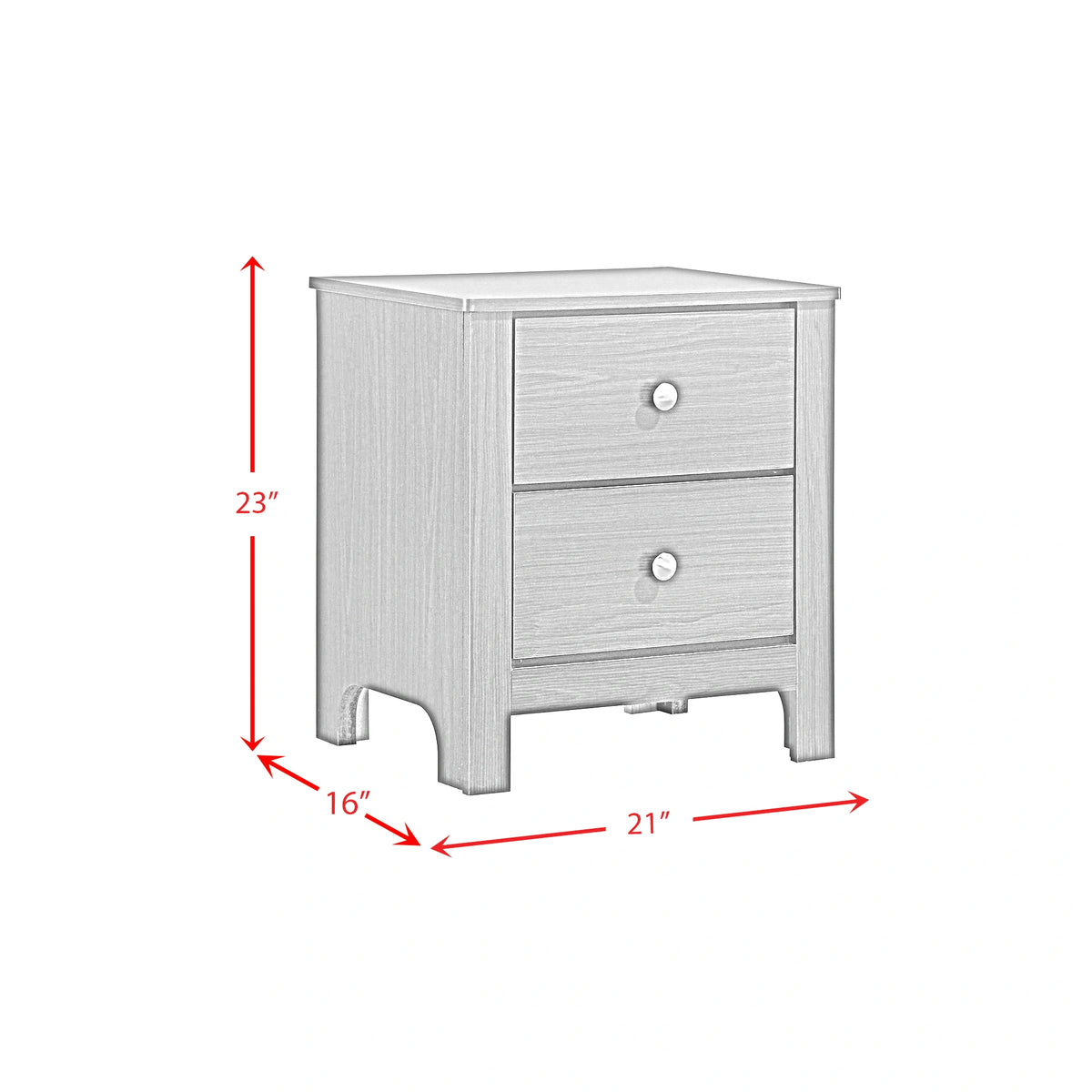 Sami Youth 2-Drawer Nightstand