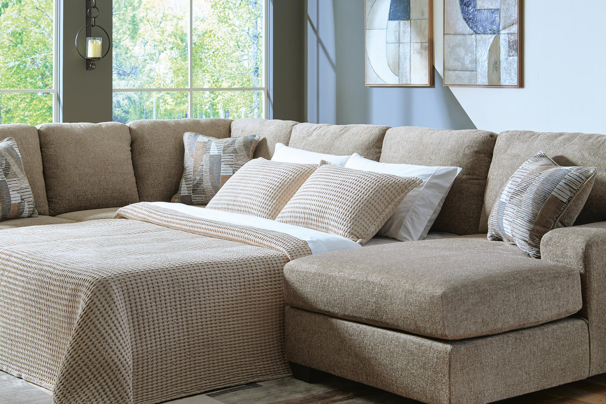 Newellen Sleeper Sectional with Chaise - Jack’s Furniture and More (Laredo, TX)