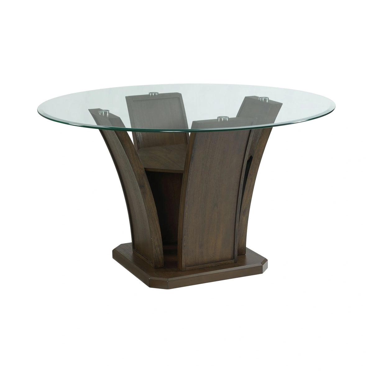 Dapper 5PC Round Dining Set in Walnut-Table & Four Chairs