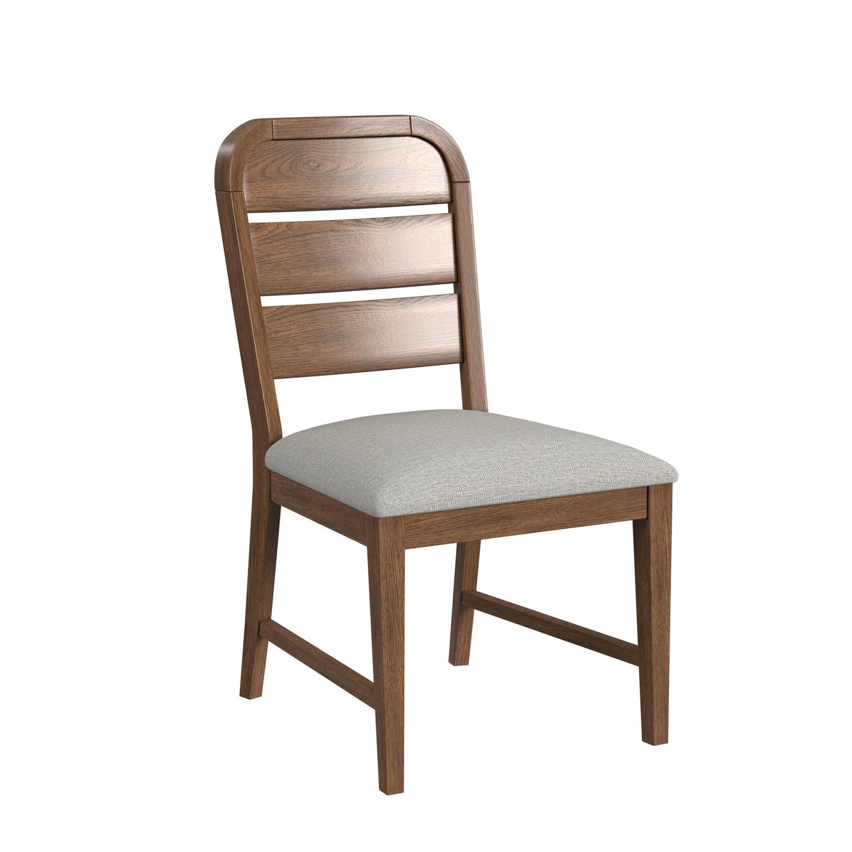 Glinda Side Chair with Light Grey Fabric in Brown (2 Per Carton)