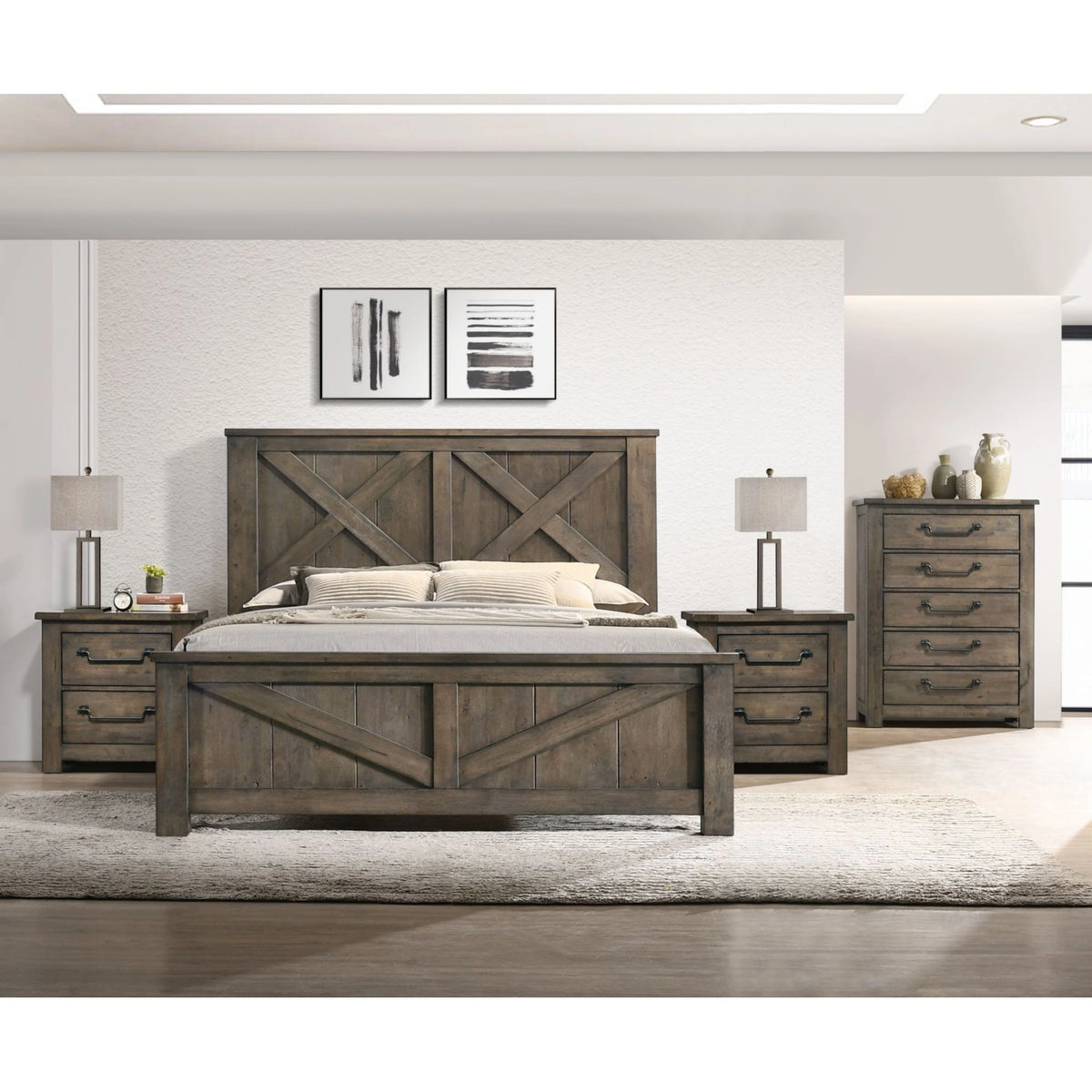 Maverick Bedroom Set with 2 Nightstands