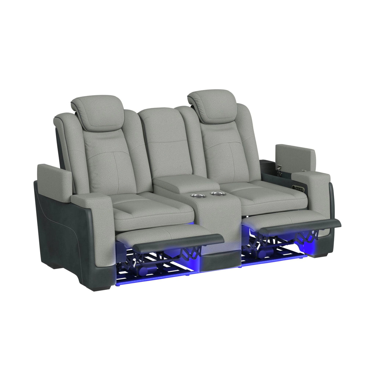 Lantana Power Motion Loveseat with Power Headrest, Led, and Console