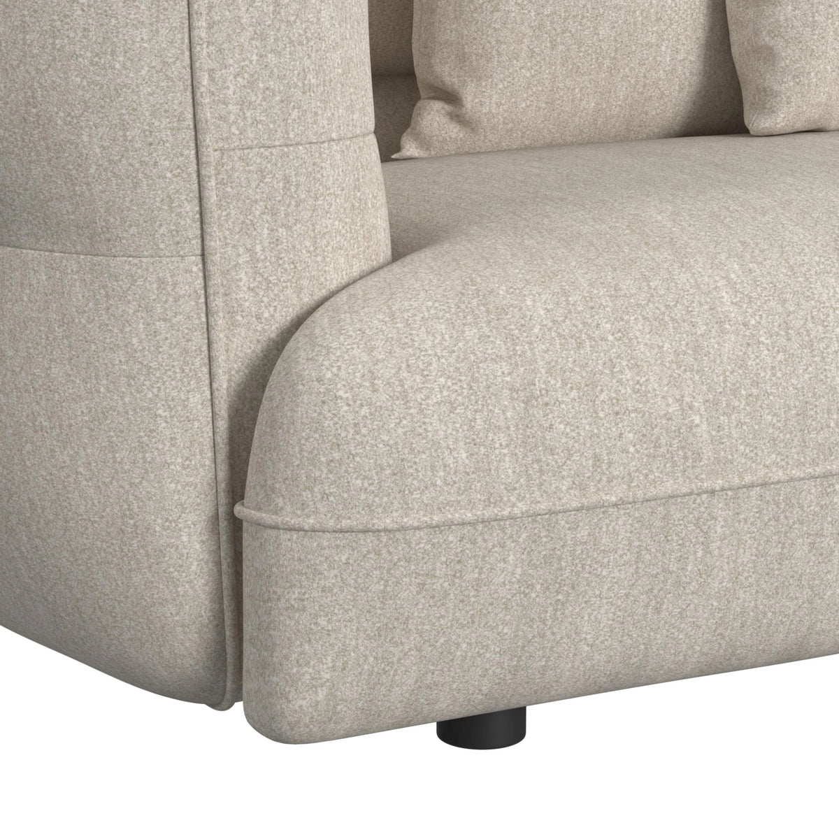 Four Seasons Sectional Set in Woolen Camel with 6 Pillows