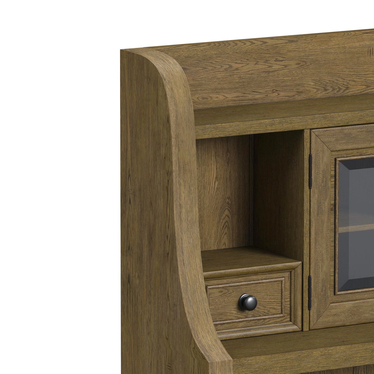 Heritage & Home Buffet and Hutch in Oak Brown
