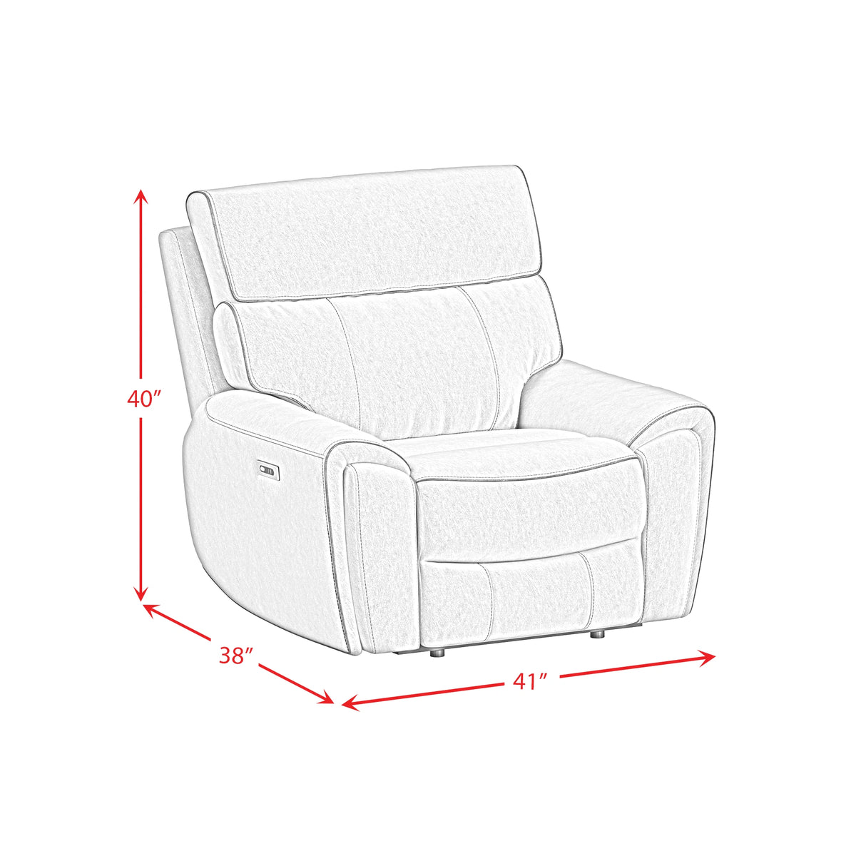 Jackpot P1 Recliner in Explore Light Grey
