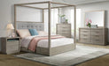 Arcadia Queen Upholstered Canopy Bed in Grey - Jack’s Furniture and More (Laredo, TX)