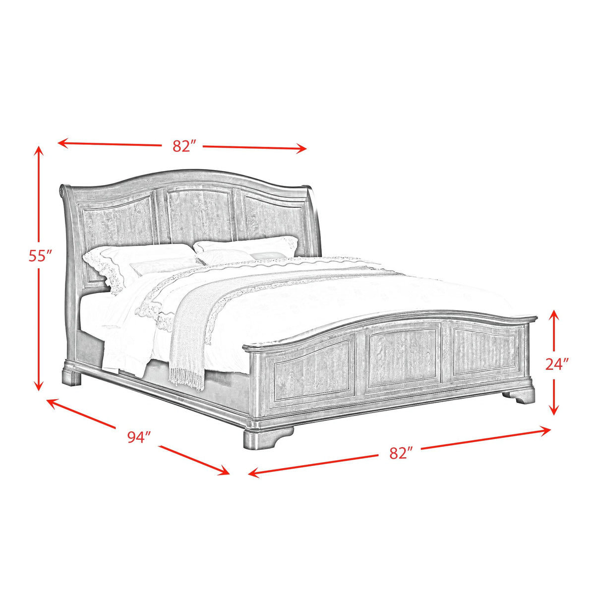 Cameron Cherry Panel Bedroom Set