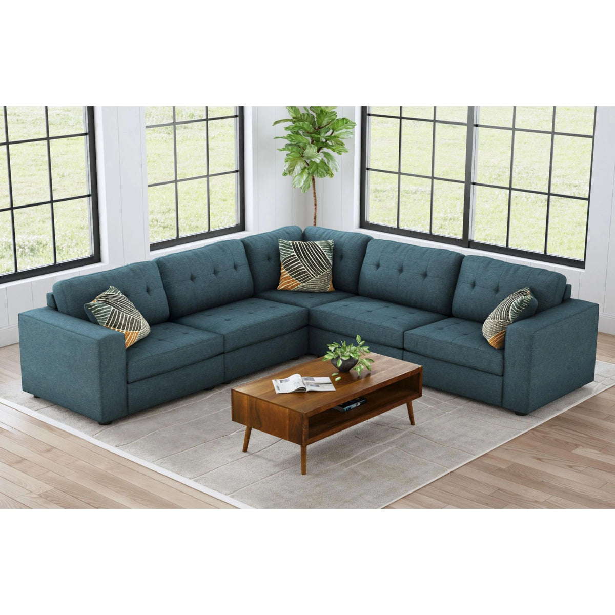 Options One Armless Chair in Palmer Plus Teal
