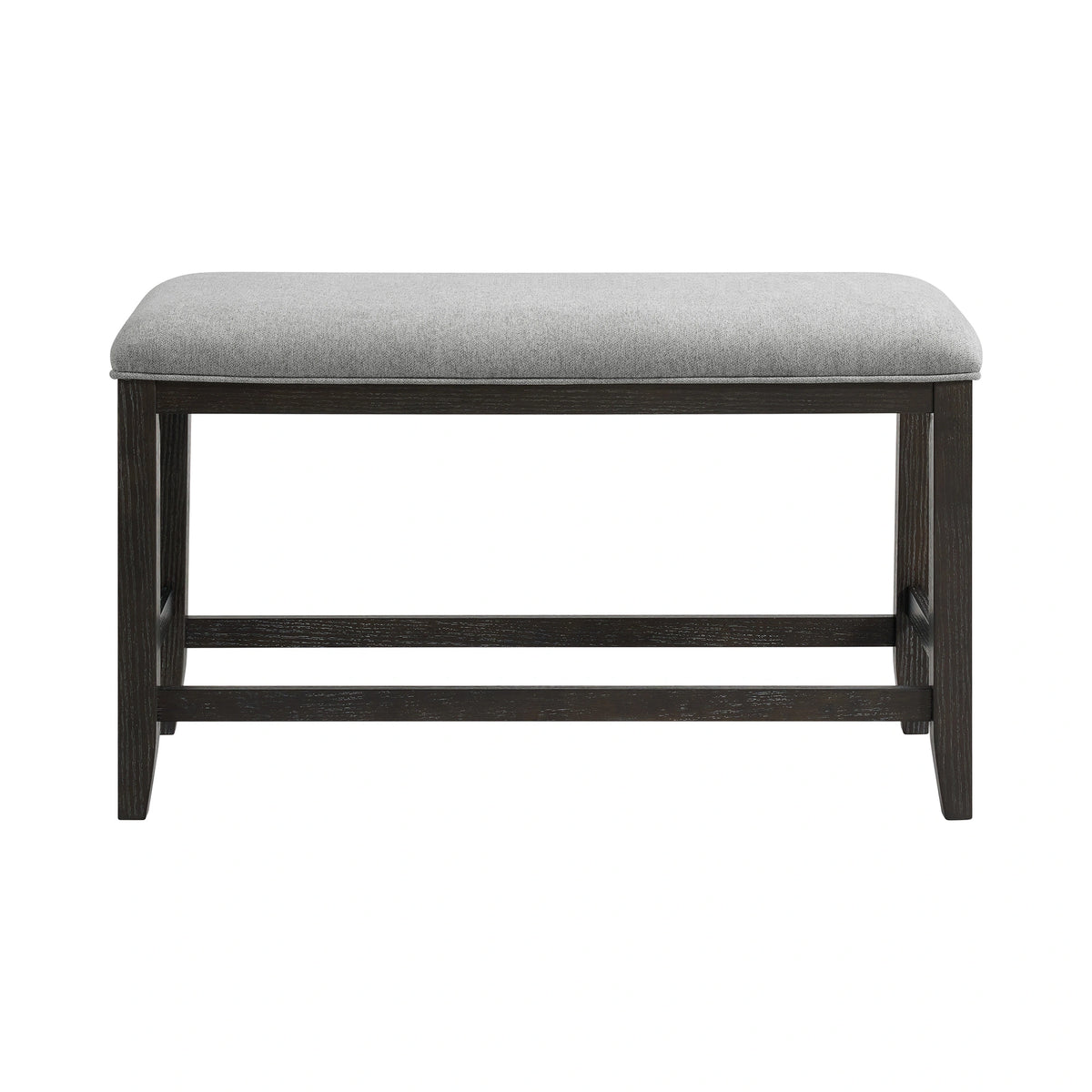 Elodie Counter Bench with Grey Fabric in Charcoal