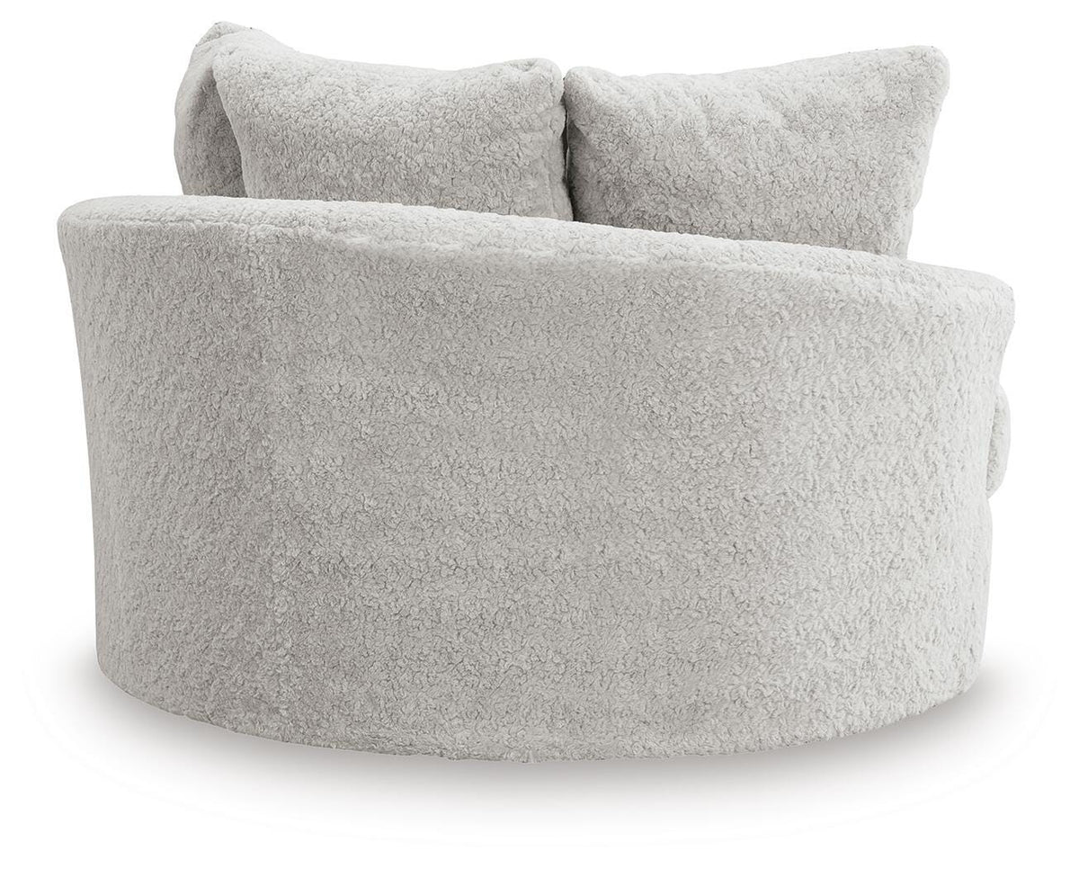 Cuddle Plush Oversized Swivel Accent Chair