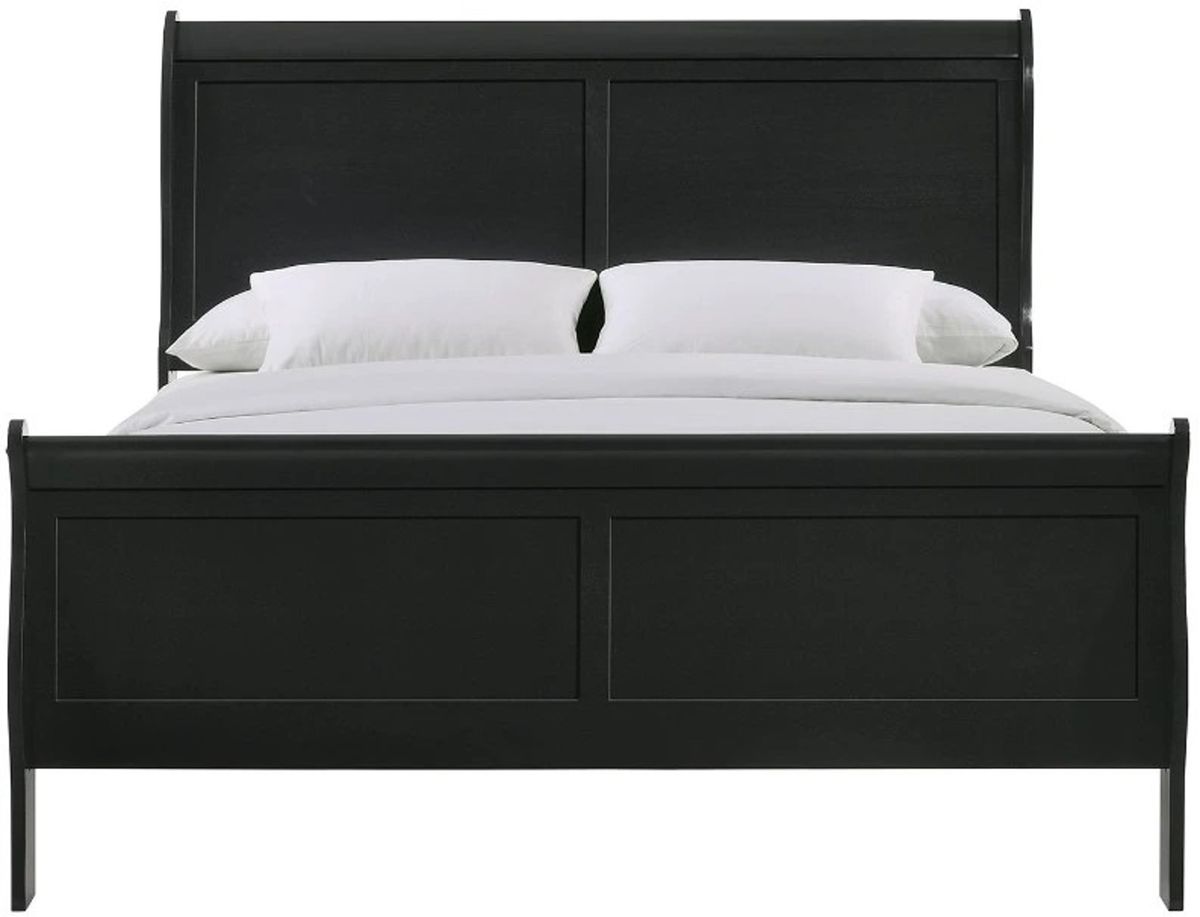 Louis Philippe Full Panel Bed in Black - Jack’s Furniture and More (Laredo, TX)