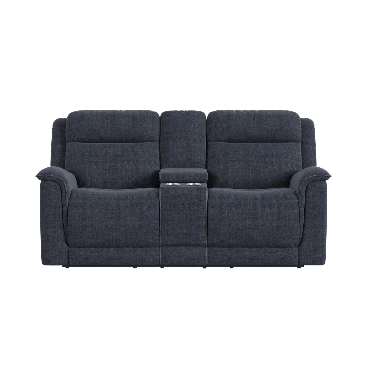 Striker Loveseat w/Console in Bristol Cobalt