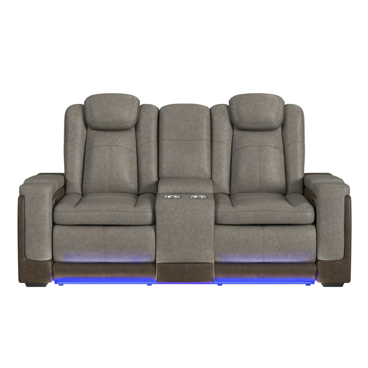 Lantana Power Motion Loveseat with Power Headrest, Led, and Console