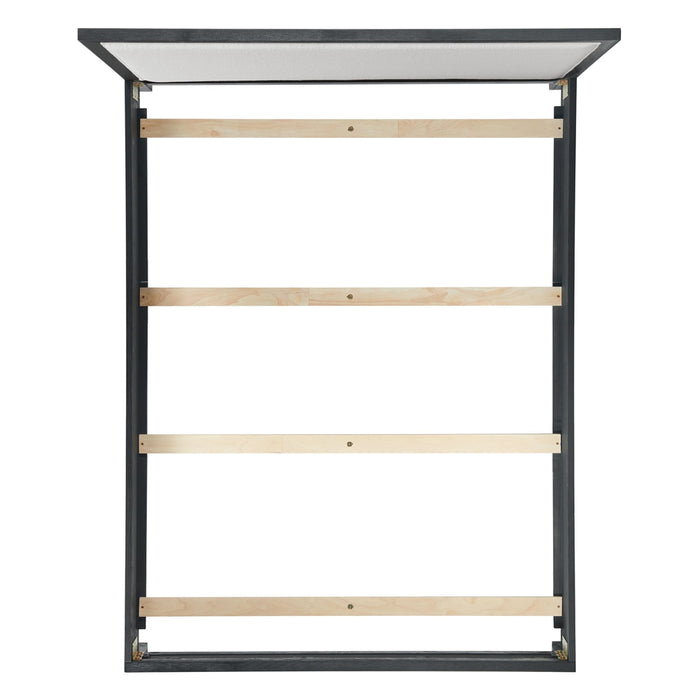 Versailles Queen Upholstered Panel Bed in Black - Jack’s Furniture and More (Laredo, TX)