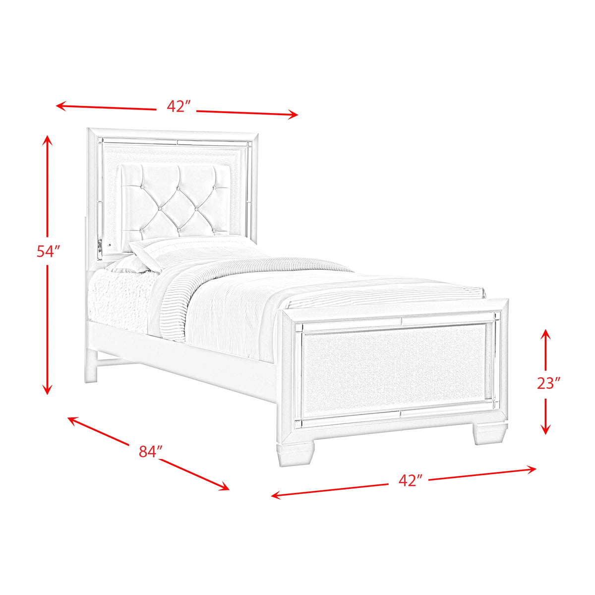 PLATINUM YOUTH PLATFORM BEDROOM SET
