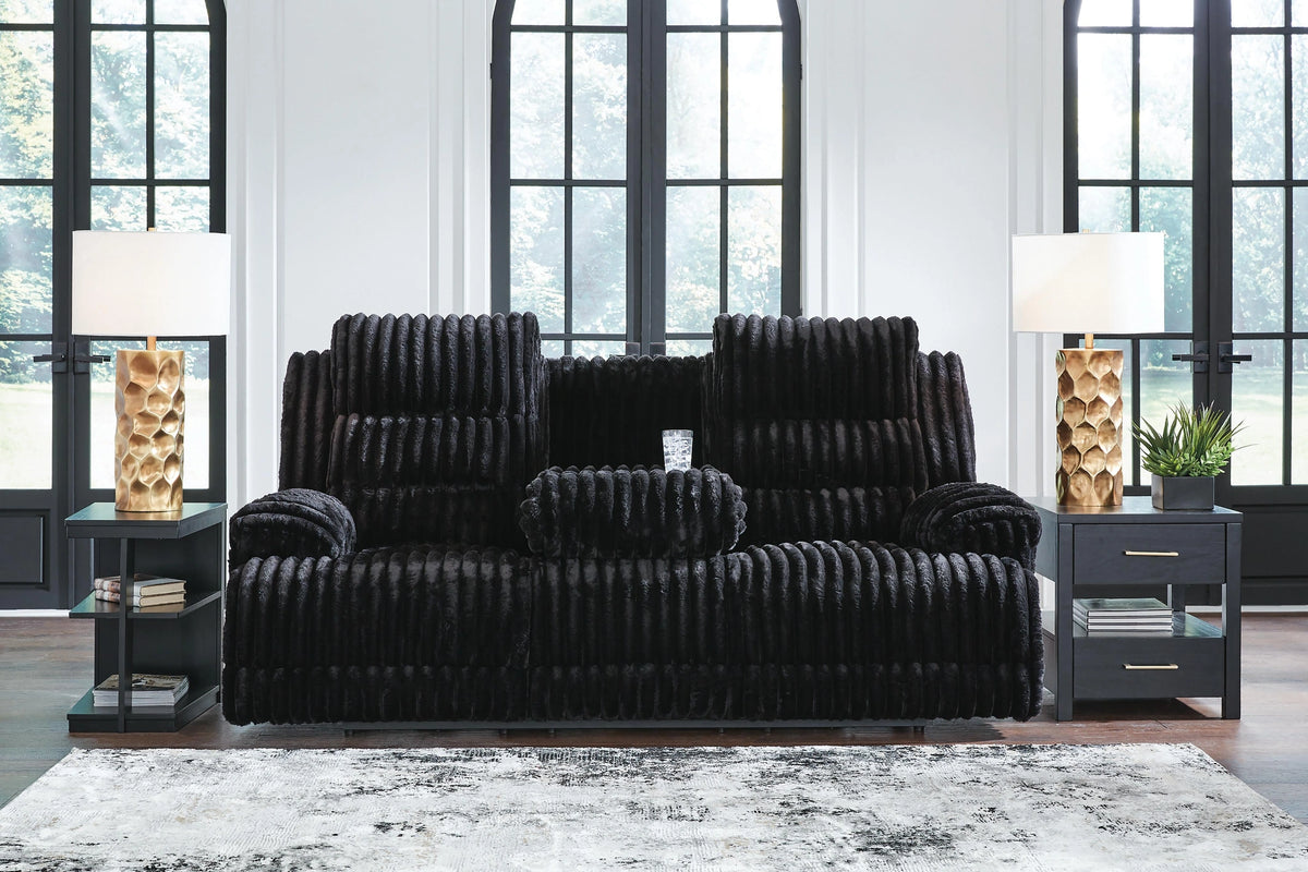 Rhine Falls Power Reclining Sofa with Drop Down Table