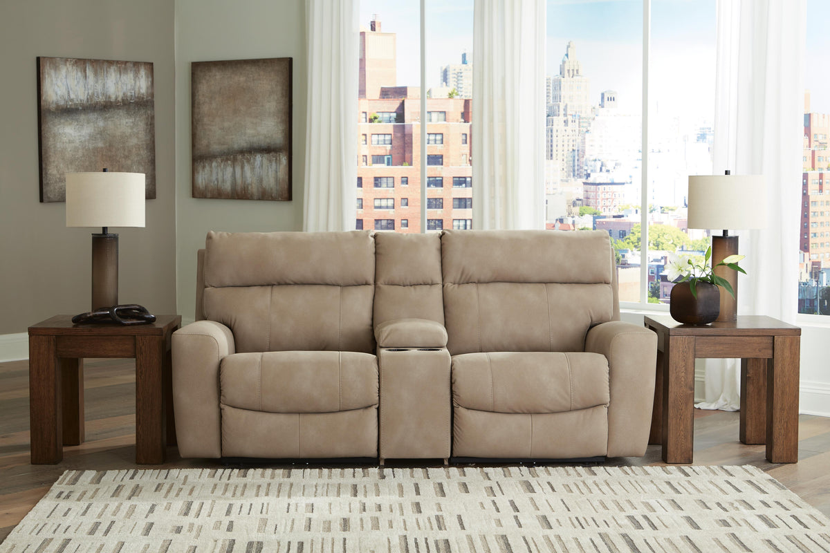 Next-Gen DuraPella Power Reclining Sectional Loveseat with Console - Jack’s Furniture and More (Laredo, TX)