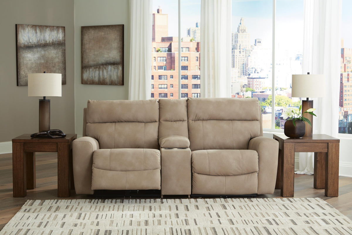 Next-Gen DuraPella Power Reclining Sectional Loveseat with Console - Jack’s Furniture and More (Laredo, TX)