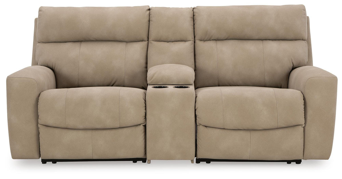 Next-Gen DuraPella Power Reclining Sectional Loveseat with Console - Jack’s Furniture and More (Laredo, TX)