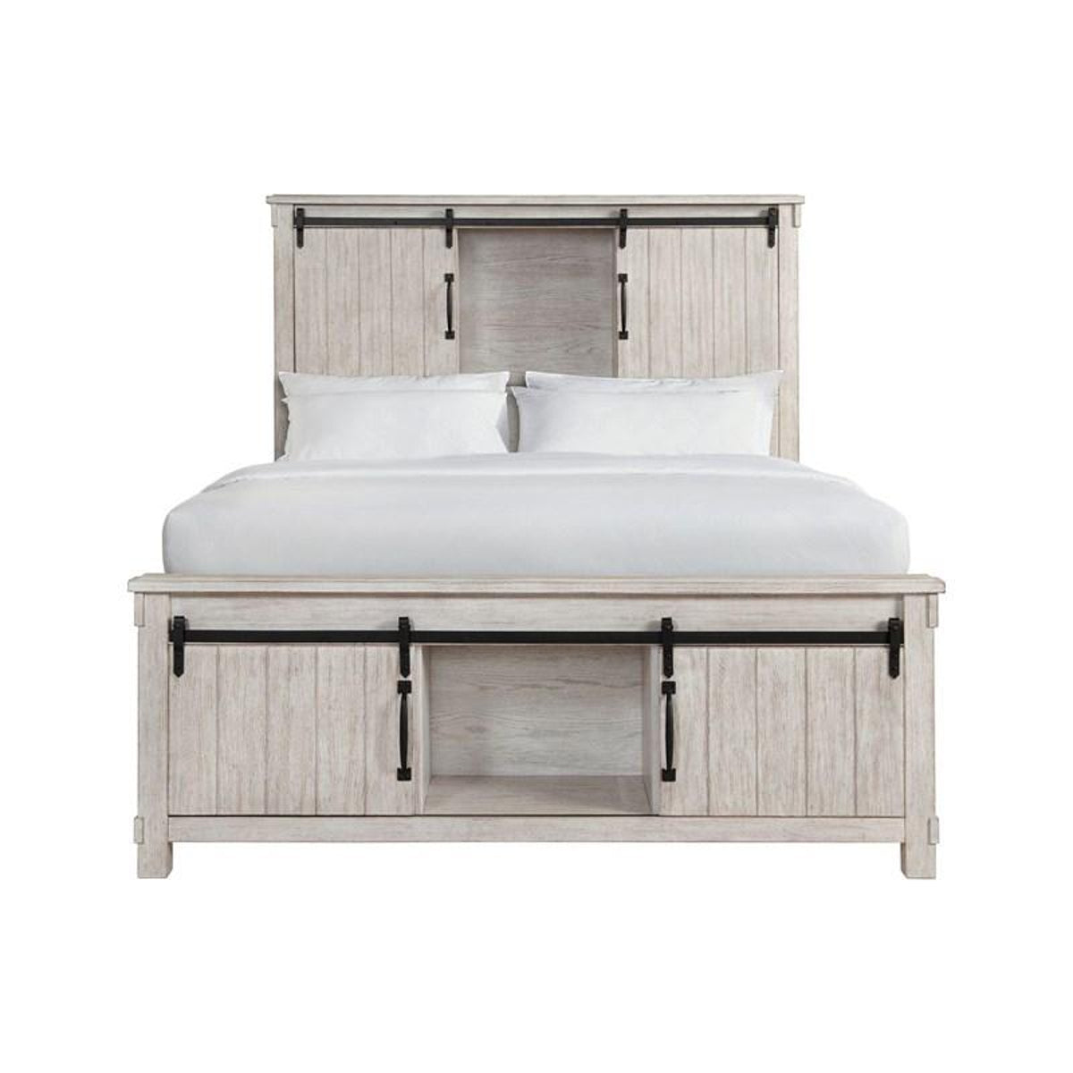 Scott Queen Platform Storage Bed in White - Jack’s Furniture and More (Laredo, TX)