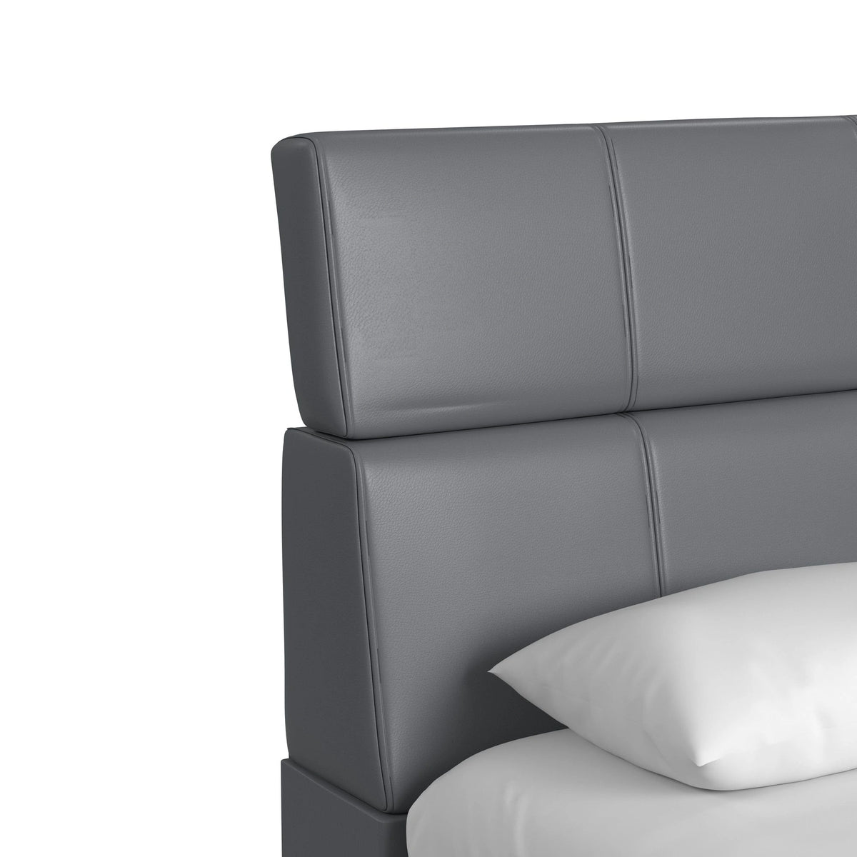 Valari Bed in Grey PU
