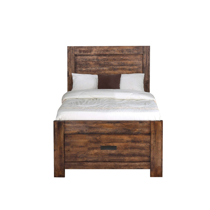 Warner Twin Storage Bed in Chesnut - Jack’s Furniture and More (Laredo, TX)