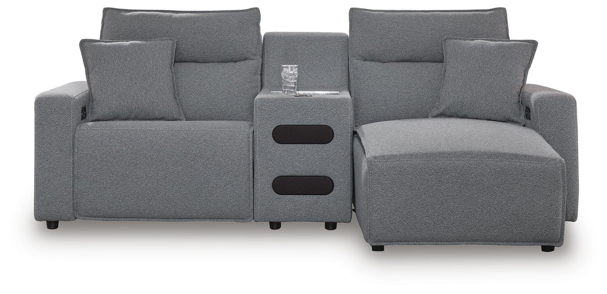 Modmax II Power Reclining Sectional with Chaise and Audio Console