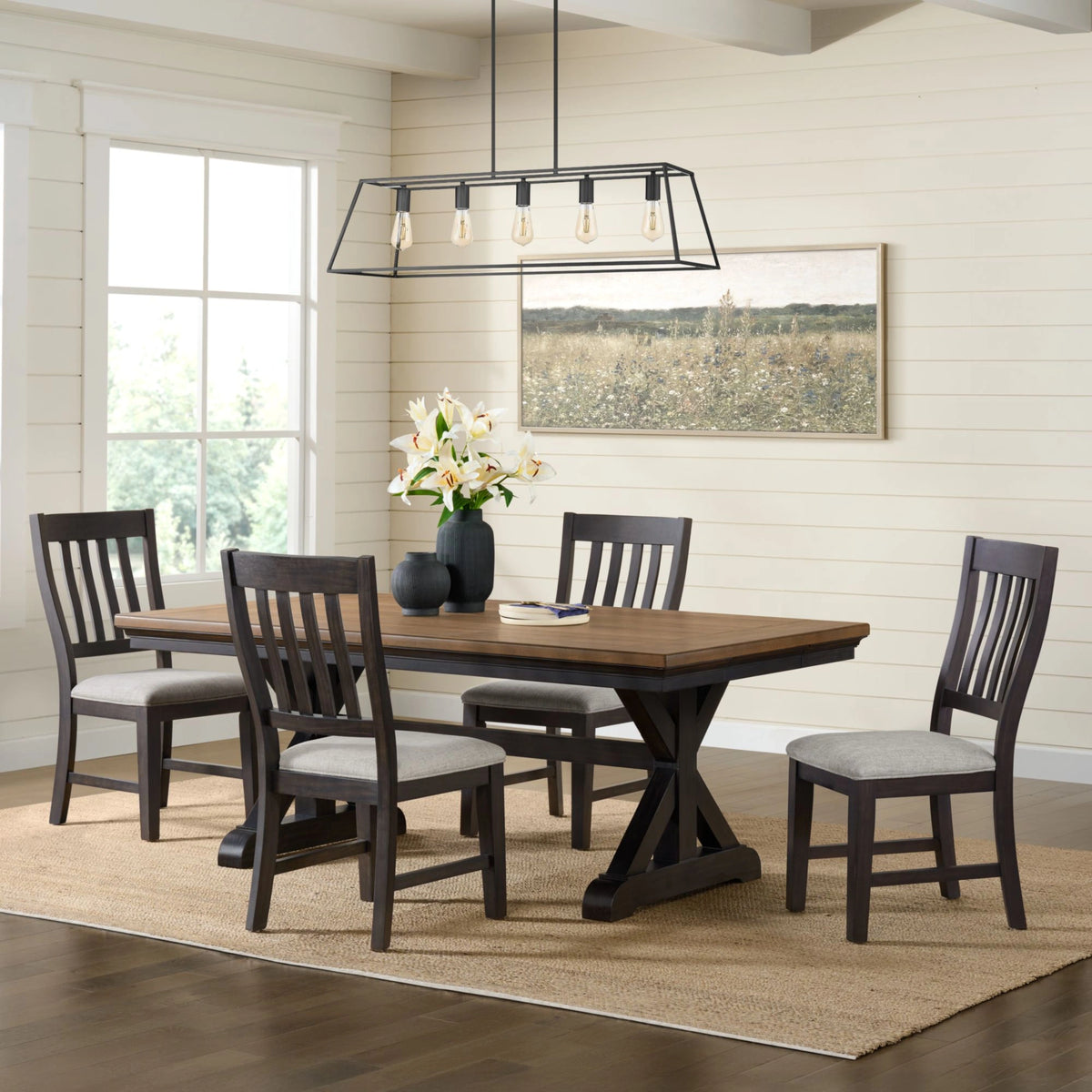 Montrose Dining Set in Espresso and Brown