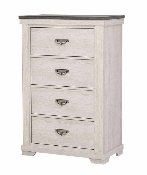 Crown Mark Furniture Leighton 4 Drawer Chest in White image