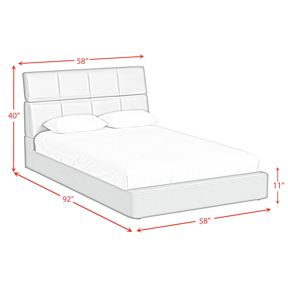 Valari Bed in Grey PU