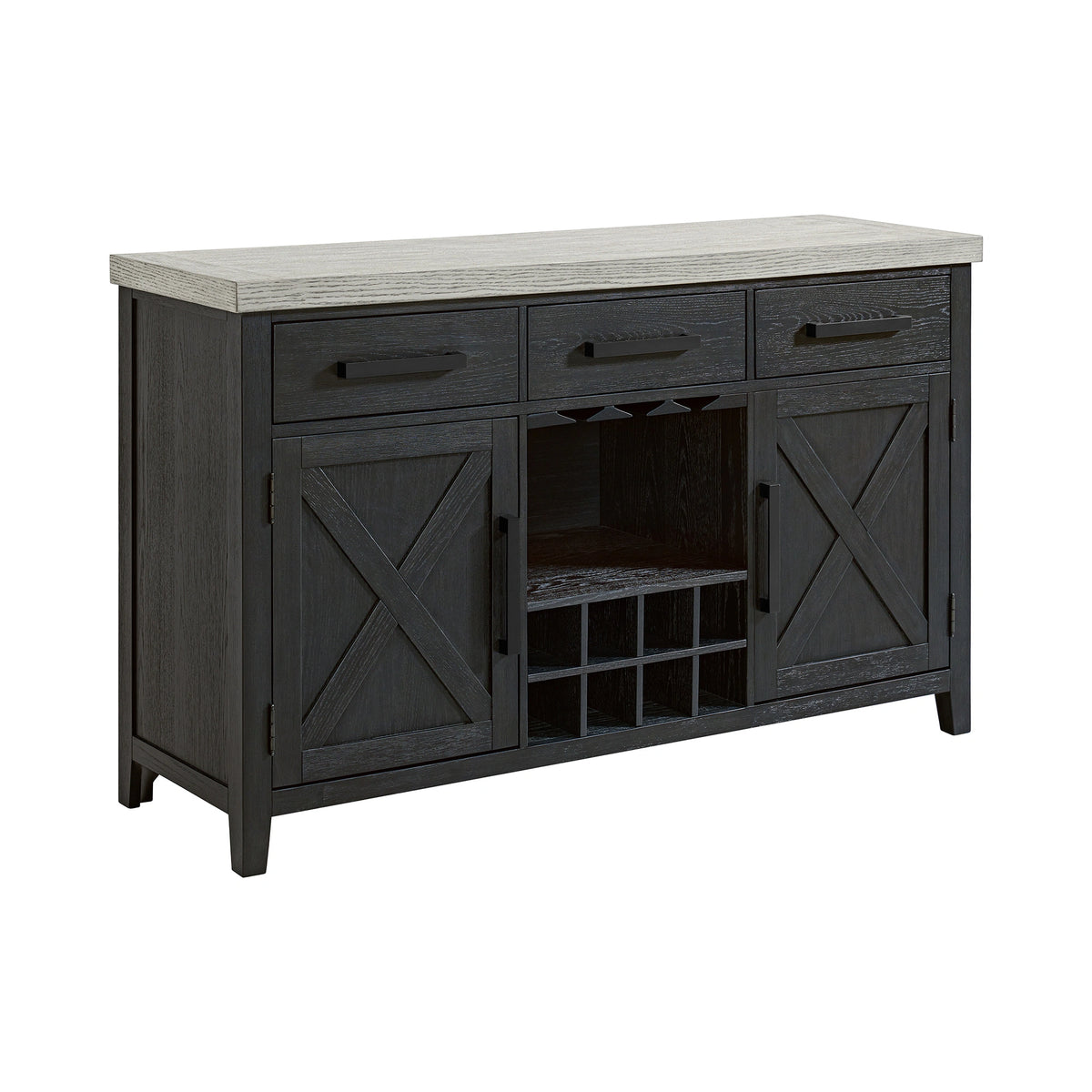 Axel Server in Light Grey and Espresso