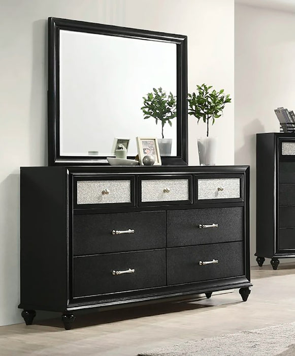 Crown Mark Furniture Lila 7 Drawer Dresser in Black