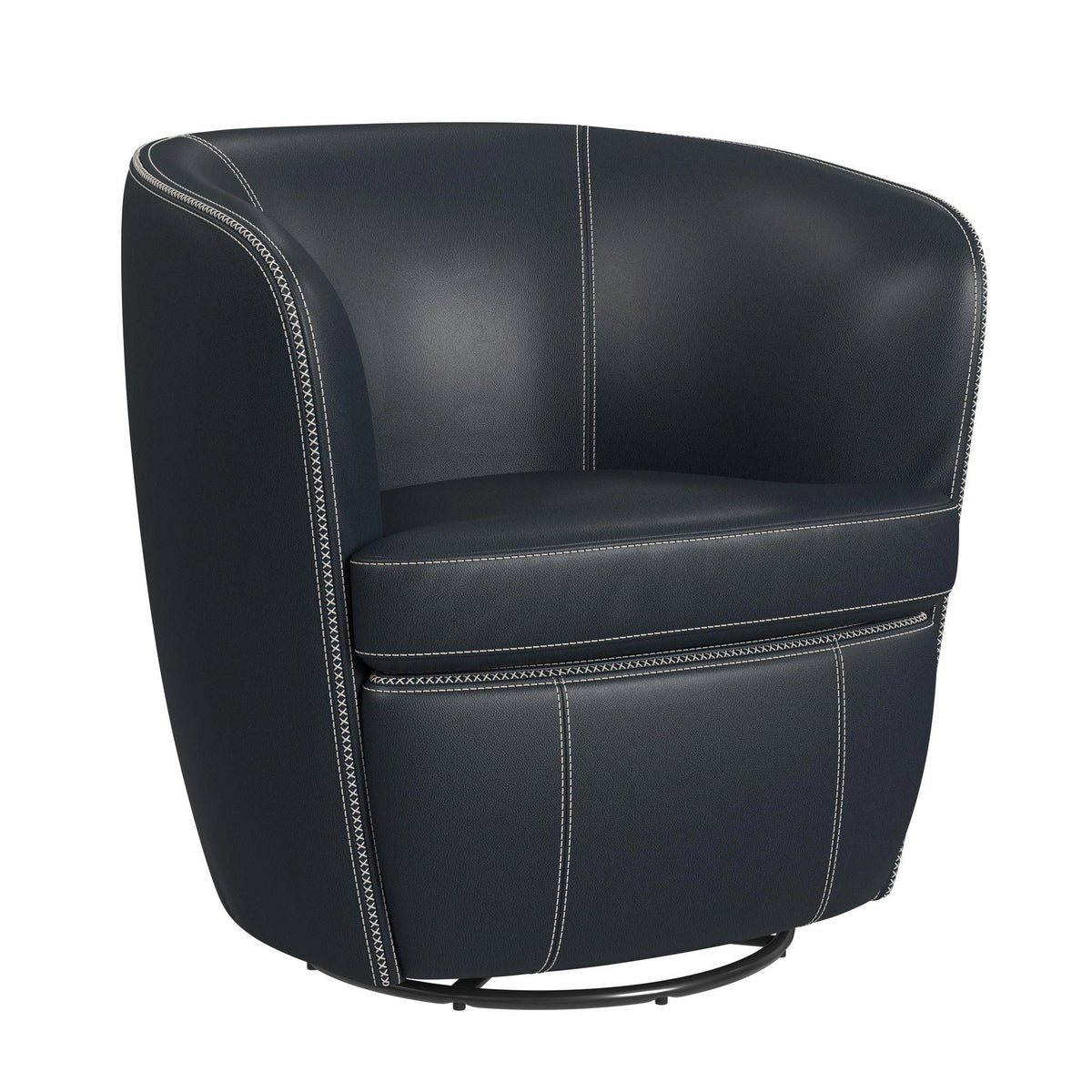 Vito Swivel Chair in Pebble Navy