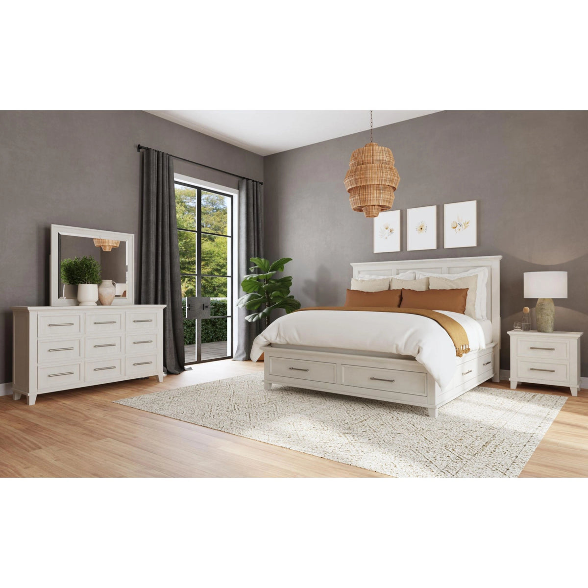 Canterbury Dresser and Mirror Set