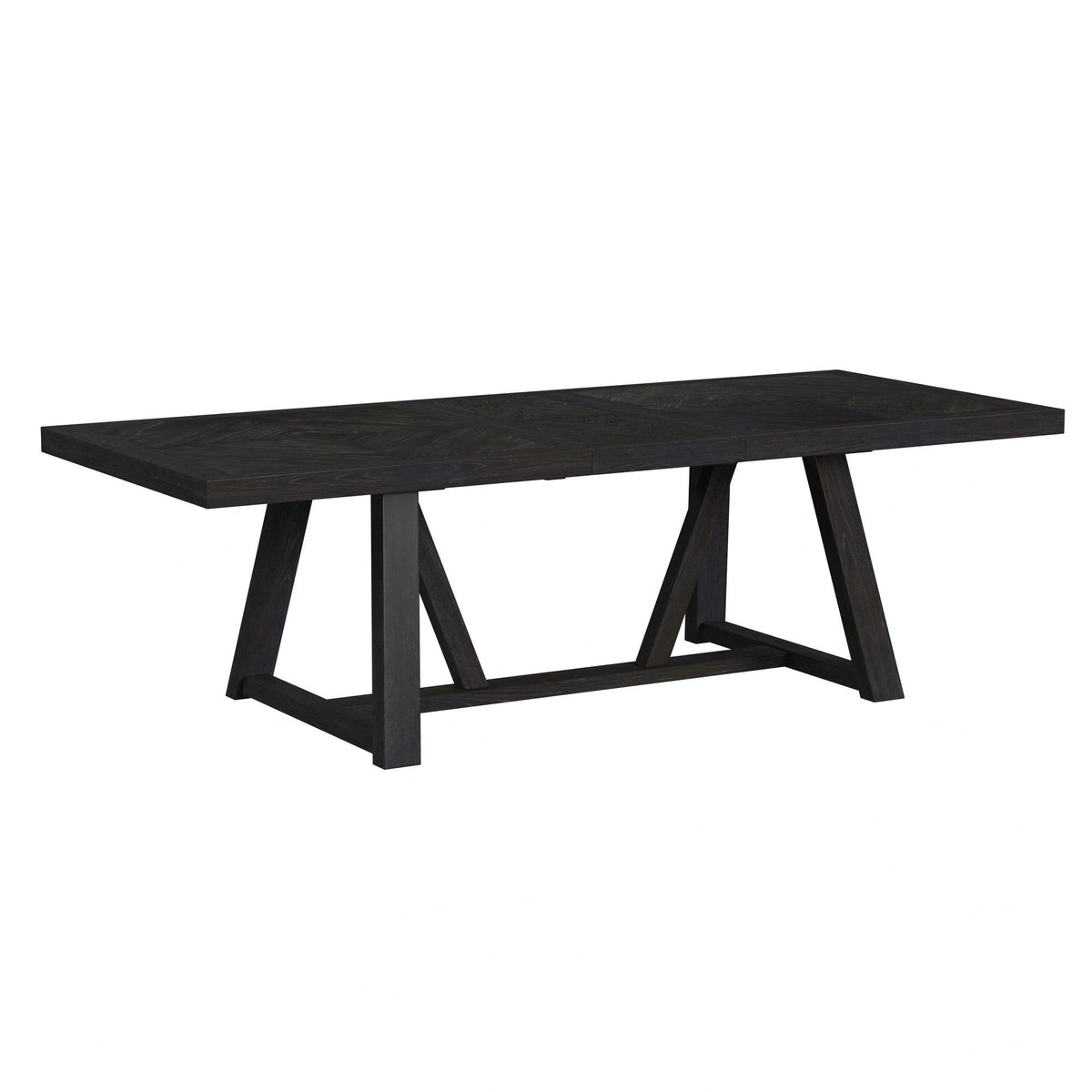 Transcend Dining Table with 22" Leaf in Charcoal