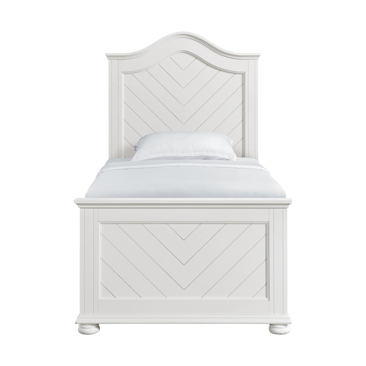 Kona Panel Bed in White
