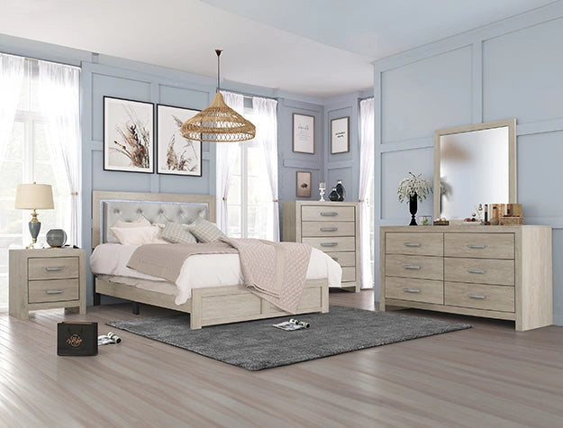 Crown Mark Furniture Jaylen 5 Drawer Chest in Gray image