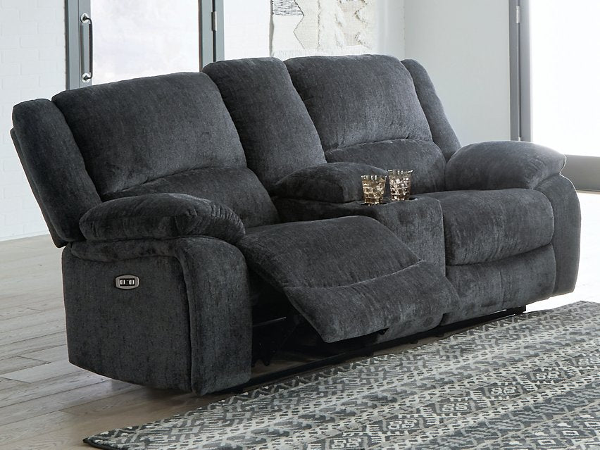 Draycoll Power Reclining Loveseat with Console - Jack’s Furniture and More (Laredo, TX)
