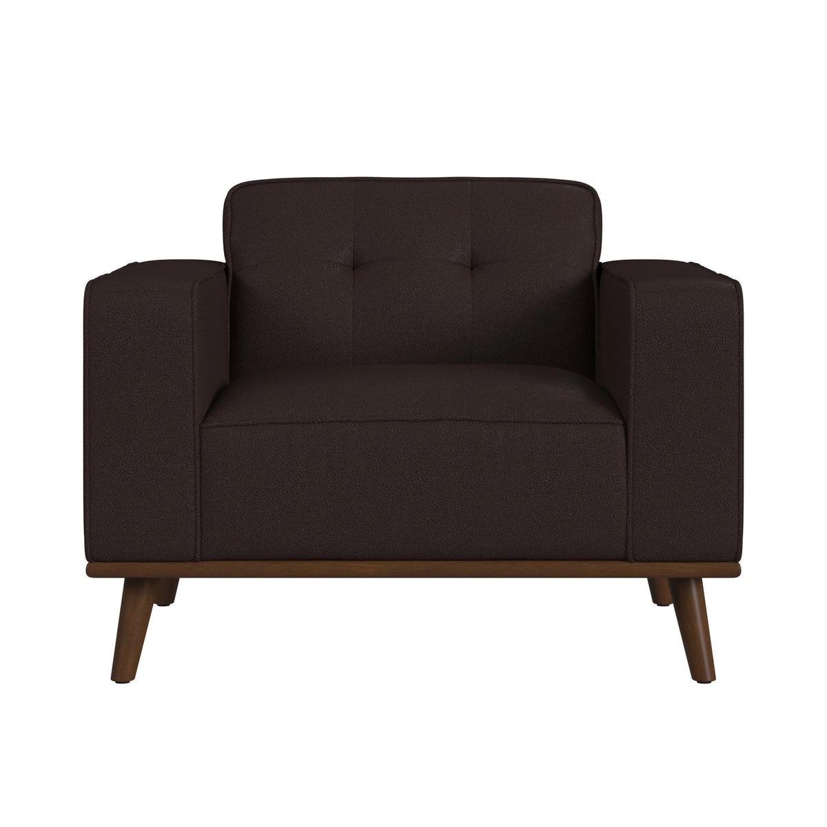 Destiny Chair with Wood Front in Pebble Brown