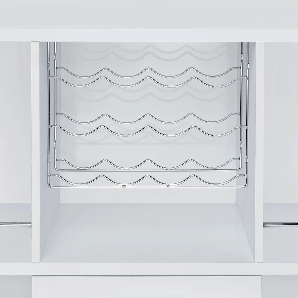 Wendolyn Wine Cabinet with Light in Glossy White