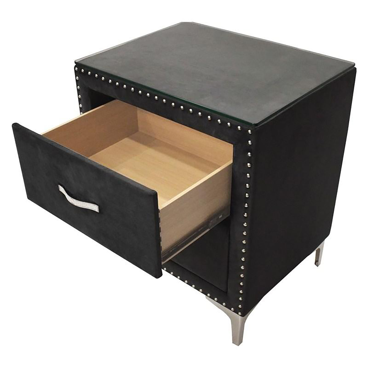 Lucinda 2 Drawer Nightstand in Black - Jack’s Furniture and More (Laredo, TX)