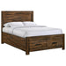 Elements International Warner King Storage Bed in Chesnut image