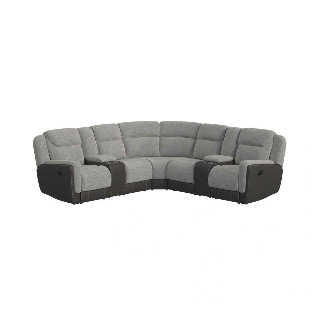 Hornet 3PC Sectional Set with Console and 2 Recliners