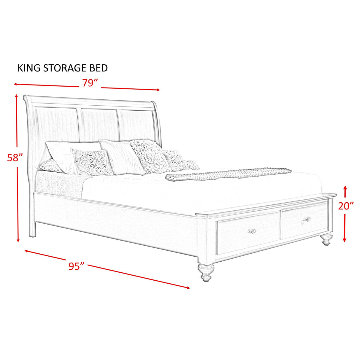Chatham King Storage Bed