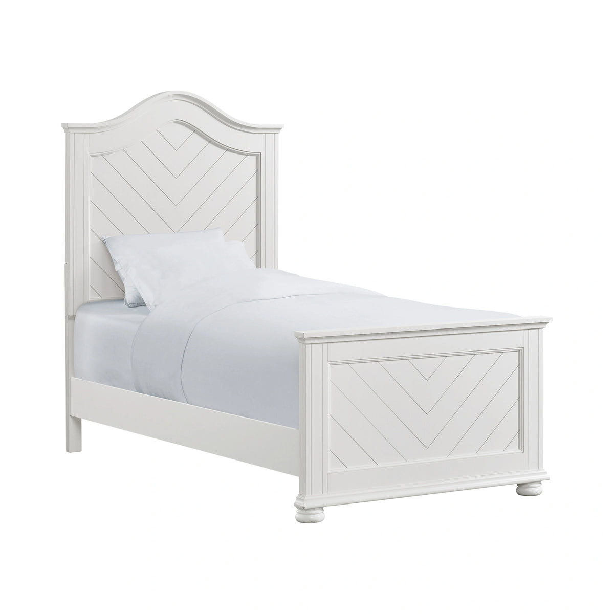 Kona Panel Bed in White