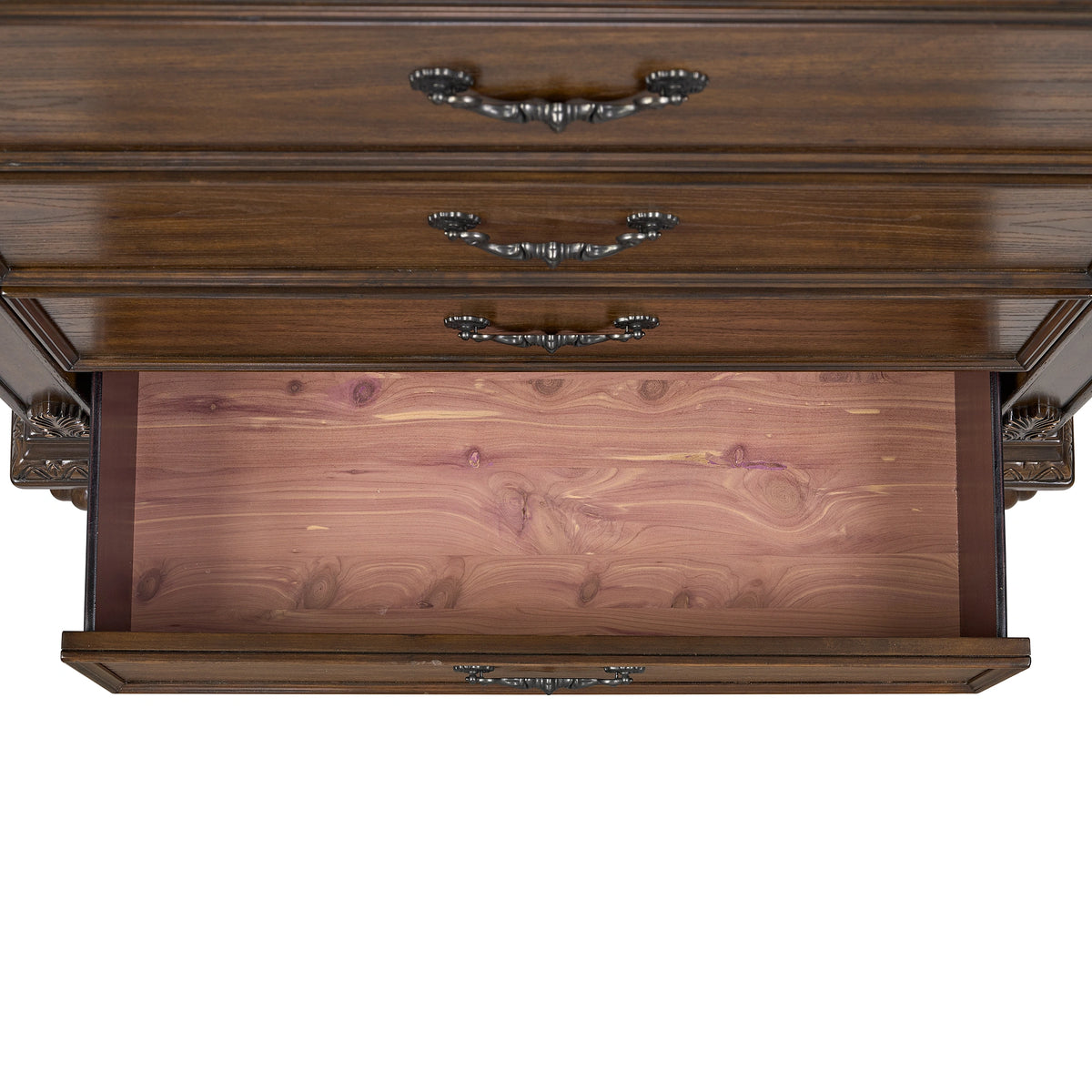Cadenza UPH Bedroom Set with Black PU in Brown
