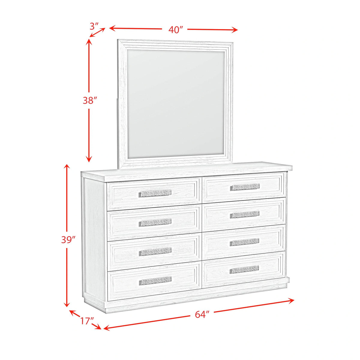 Avalanche Storage Bedroom Set in Antique White