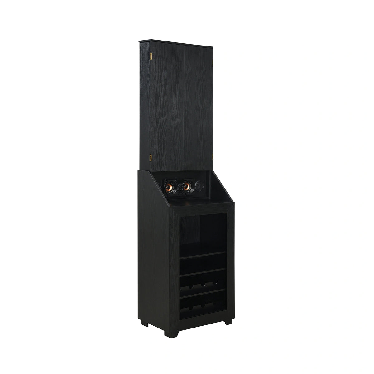 Hurricanes Dartboard Cabinet with Speaker and LED in Black (3A Packing)
